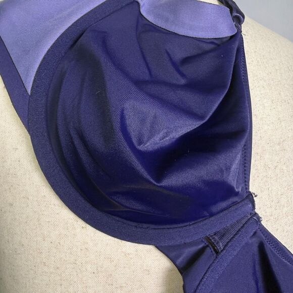 Olga Leopard Animal Print Bra Sz 40DD Purple Underwire No Side Effects 2/$15 - Picture 10 of 13